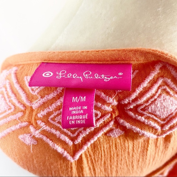 Lilly Pulitzer Target Coral Tunic Top Blouse - Picture 7 of 8